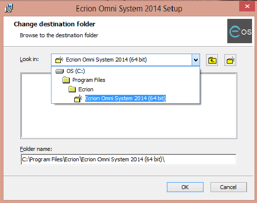 EOS change install location